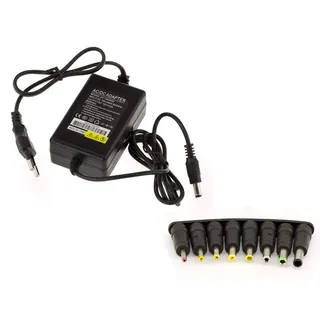 KALEA-INFORMATIQUE Netzteil 220V auf 12V DC 2A Wird mit 8 anpassbaren Endstücken geliefert.