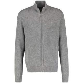 Lerros Strickjacke »LERROS Schurwoll-Strickjacke mit Kaschmiranteil«, grau