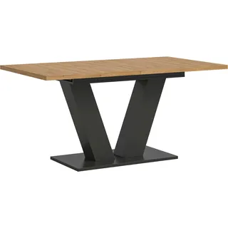 Esstisch HOME AFFAIRE "Motus, ausziehbar 150 -190 cm, inklusive 40 cm Einlegeplatte", braun (grau, artisan eiche nachbildung, grau, artisan eiche nachbildung), B:150cm H:76cm T:90cm, Tische, Esstisch, V-Gestell mit Bodenplatte, Tisch, Küchentisch, Esszimmer, Küche
