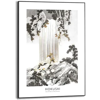 Poster REINDERS "Hokusai", schwarz (farbe bild(er): schwarz, weiß), B:50cm H:70cm T:1,6cm, MDF, Bilder, Poster