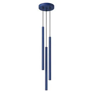 Pendelleuchte PASTELO 3P ultramarin 3xG9 8W Stahl 115x19.5x19.5cm Sollux Lighting - Blau