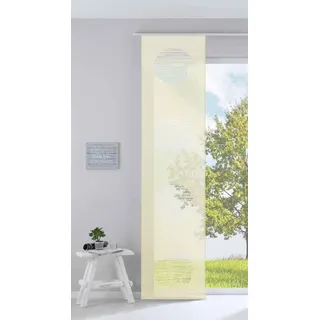 Gardinenbox Moderner Flächenvorhang Raumtrenner Schiebegardine »Kreis« HxB 245x60 cm Creme aus hochwertigem Ausbrenner-Stoff mit Paneelwagen Beschwerungsstange, 85612