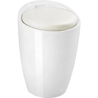 tectake Sitzhocker ,36 x 51 cm,weiß , Kunststoff , 36x51x36 cm , Wohnzimmer, Sessel, Hocker & Hockerbänke, Sitzhocker