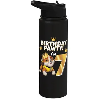 Offizielles Paw Patrol Rubble Birthday Pawty I'm 7 Party Stainless Steel Insulated Water Bottle