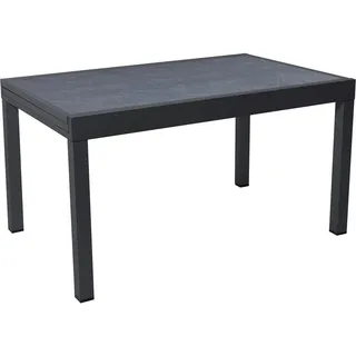 habitat garten Lagos Gartentisch 140/280 x 90 x 76 cm Schwarz