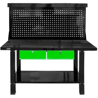 Jbm Arbeitstisch Mit Frontplatte - Black / Green - One Size