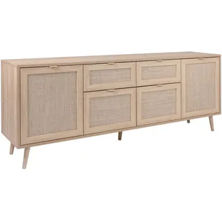 Finori Sideboard 180 x 71 x 40 cm Sonoma Eiche/Rafia
