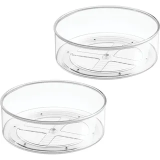 Drehteller Organizer Gewürzregal 2er Set Ordnungssystem mDesign Transparent