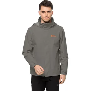Jack Wolfskin Stormy Point Regenjacke Herren Schwarz L