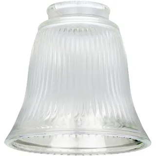 Westinghouse Lighting 8703740 Lampenschirm 4,2 cm aus klarem Riffelglas, Glockenform, weiß, 12 x 12 x 11.51 cm