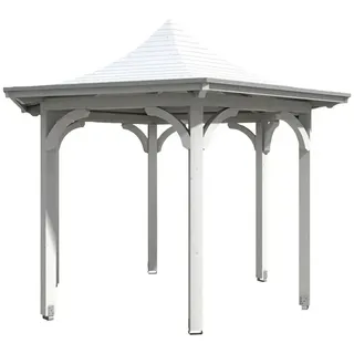 SKANHOLZ Skan Holz Pavillon Versailles Leimholz 418 cm x 360 cm Weiß