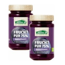 Allos Bio Frucht Pur 75 % Heidelbeere