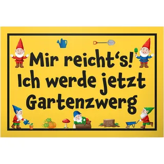 DankeDir! Gartenzwerg - Schild 30 x 20 cm - Garten Zwerg Geschenk Geschenkidee Deko Mama & Papa Gartenschild - lustiger Spruch Freunde Türschild Geburtstagsgeschenk Nachbar Hobby Gärtner