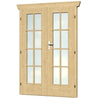SKANHOLZ Doppeltür BxH 117,5 x 186,5 cm vollverglast für 45 mm Häuser