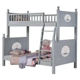 Etagenbett Hoch Grau 190 x 120 x 165 cm JVmoebel - Grau