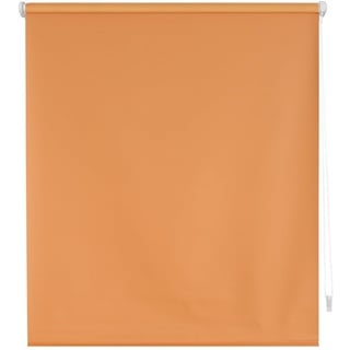 Decorblind | Verdunkelungsrollo, glatt, ohne Werkzeug und ohne Bohren, Maße: 62 x 180 cm Breite x Länge/Maße Stoff: 59 x 175 cm, einfarbig, Orange, Fensterrollos