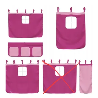 vidaXL Vorhänge für Hochbett Rosa Polyester - Rosa