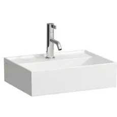 Laufen Kartell Handwaschbecken, unterbaufähig, 1 Hahnloch, ohne Überlauf, 450x340mm, H815330, Farbe: Weiß mit LCC