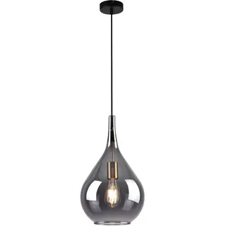 NÄVE Gota 1-flg. Ø 25 cm oval Schwarz/Glas