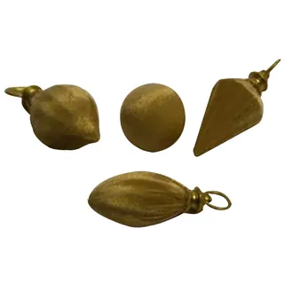FORNOR Weihnachtskugel aus Samt, Beige, Braun, klassisch