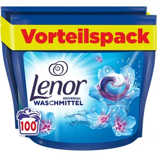 Lenor Waschmittel Pods, 100 Waschladungen, Aprilfrisch, Vollwaschmittel, Langanhaltende Frische & Geruchsentfernung Bei Kaltwäsche