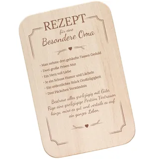 Casa Vivente Frühstücksbrettchen für Oma: Geschenke für Oma, Geburtstagsgeschenk für Oma, Oma Geschenke zum Muttertag und Weihnachten, Schneidebrett aus Holz für die beste Oma, Brotbrett mit Gravur