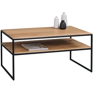 M2 Kollektion Mika 2 - Couchtisch/Beistelltisch 90x60x45cm | Wildeiche massiv geölt, Stärke 12mm