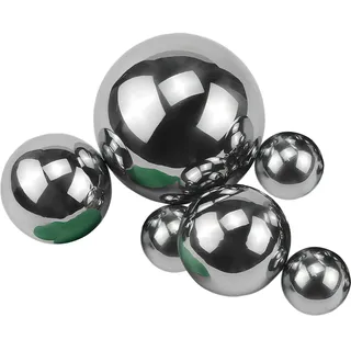 LAINIKE 6 Stück Dekokugel Schwimmkugeln Silber Edelstahl Dekokugel Silber Schwimmkugeln Teichkugeln Schwimmkugel für Teich Miniteich Zierbrunnen Metallkugel Garten Deko Kugel Gartenkugel