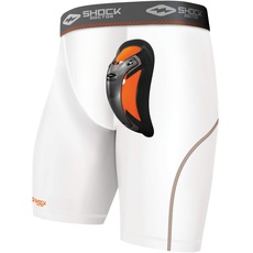 Shock Doctor Herren Compression With Ultra Carbon Flex Cup Short, weiß, M