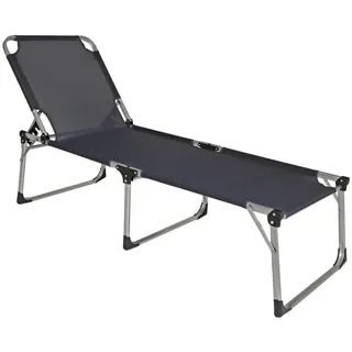 Garden Pleasure Abaco Sonnenliege 214 x 70 x 45 cm Anthrazit-Silber