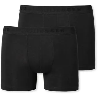 SCHIESSER Jungen Shorts 2er Pack - 95/5, Organic Cotton Schwarz 164