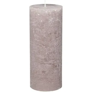 Chic Antique Macon rustikale Stumpenkerze versch.Farben ud Größen Kerze Antik NEU Altarkerzen 100 % Paraffin lange Brenndauer (Taupe, 25x10cm)