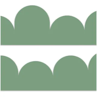 Yabaduu Bordüre 15x200cm für Kinderzimmer Babyzimmer Deko im Skandi Look Scandi Aufkleber Wandbordüre Wandtattoo für Kinder Mädchen Junge Y034 (Grün)