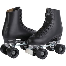Chicago Herren, Schwarz Skates Rollschuhe aus hochwertigem Leder, gefüttert, klassisch, UK-Größe 5