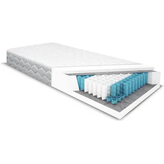 Matratze Comfort Plus 80 x 200 cm Taschenfederkern Höhe ca. 18 cm H2 (Jersey Basic)