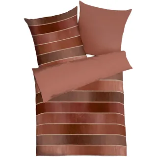 KAEPPEL TIMELESS Gestreift Baumwolle Braun 135 x 200 cm + 2 x 80 x 80 cm