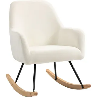 Homcom Schaukelstuhl Polyester, Schaumstoff