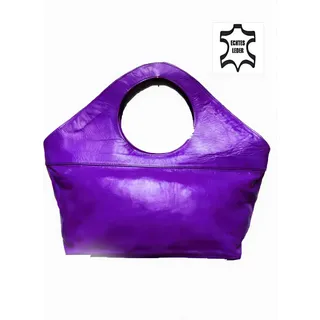 Marokkanische Ledertasche Echtes Leder Handtasche Damen Umhängetasche - Lila