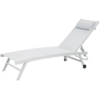 Gardissimo Elli Sonnenliege 200 x 70 x 30 cm Weiß