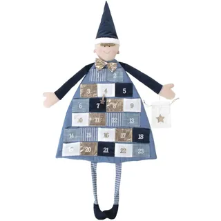 Rayher Adventskalender zum Befüllen royalblau 118 x 53 cm