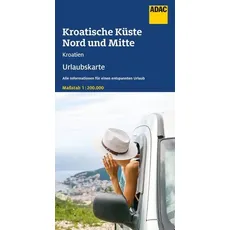 ADAC Urlaubskarte HR Kroatische Küste, Nord und Mitte 1:200 000