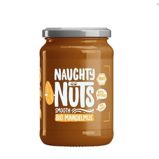 NAUGHTY NUTS Bio Mandelmus SMOOTH, 100% vegan, 500g - ohne Palmöl & Zuckerzusatz, natürliches Nussmus, ideal als Topping oder für Rezepte, aus Bio Mandeln & mit einer Prise Meersalz verfeinert