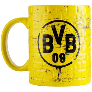 Borussia Dortmund Borussia Dortmund, BVB-Tasse Gelbe Wand, Gelb, 1 Stück (1er Pack), 0,3l
