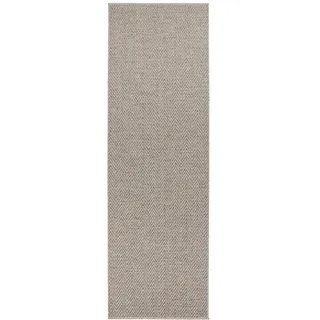 HANSE HOME BT Carpet Nature Läufer In- und Outdoor – Schlingen Küchenläufer Rutschfest Flachgewebe Kurzflor Woll-Optik Fineloop Küchenteppich für Flur, Garten, Terrasse, Badezimmer – Grau Mehrfarbig, 80x350cm