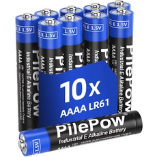 AAAA Batterie, 10 Stück Industrie batterien 4a 1,5V LR61, 10 Jahre Lagerung Einwegbatterien für Spielzeug, Wecker, tragbare Fernbedienung und andere tägliche Geräte