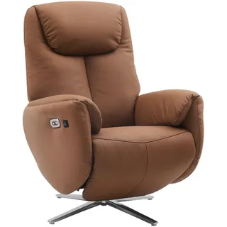 Livetastic Massagesessel , Braun , Textil, Leder , Echtleder , Rindleder , 79x110x85 cm , Relaxfunktion, Massagefunktion , Wohnzimmer, Sessel, Ledersessel