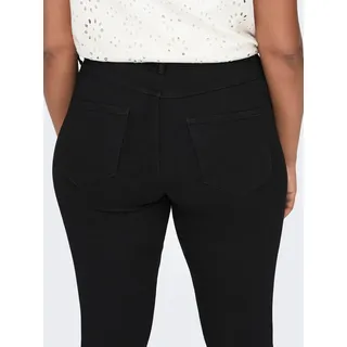 Skinny-fit-Jeans ONLY CARMAKOMA "CARSTORM LIFE PUSH UP HW SK JEANS NOOS", Damen, Gr. 54, Länge 30, schwarz, Denim/Jeans, Obermaterial: 53% Viskose, 29% Baumwolle, 17% Polyester, 1% Elasthan, clean, skinny fit lang, Jeans Skinny-fit-Jeans