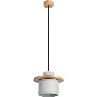 Pendelleuchte MAB beton 1xE27 15W Beton/Holz 125x22x22cm Sollux Lighting - Grau