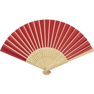 Handfächer "Carmen", Bambus PF4362 (Einheitsgröße) (Rot) - Rot