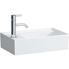 Bild Kartell Handwaschbecken, 8153350001121 46x28cm, weiß, ohne Hahnloch, links, Saphirkeramik